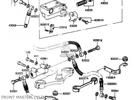 FRONT MASTER CYLINDER - ZR400B1 1984 EUROPE UK FR IT WG