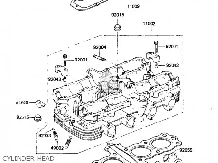 CYLINDER HEAD - ZR400B1 1984 EUROPE UK FR IT WG