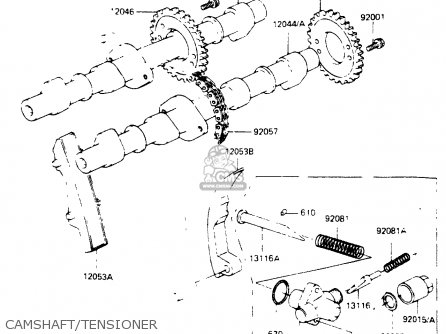 CAMSHAFT/TENSIONER - ZR400B1 1984 EUROPE UK FR IT WG