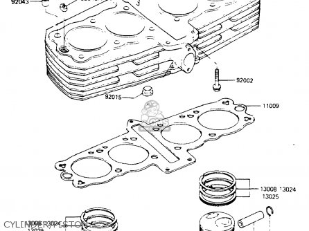 CYLINDER/PISTON - ZR400B1 1984 EUROPE UK FR IT WG