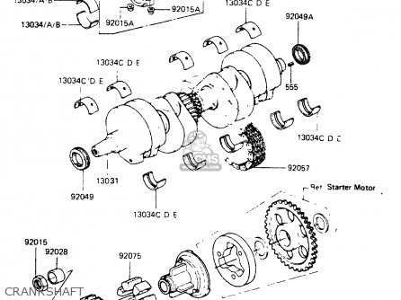 CRANKSHAFT - ZR400B1 1984 EUROPE UK FR IT WG
