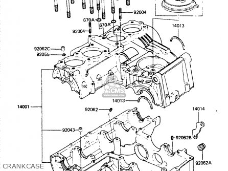 CRANKCASE - ZR400B1 1984 EUROPE UK FR IT WG