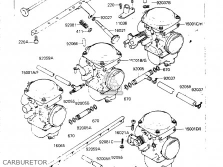 CARBURETOR - ZR400B1 1984 EUROPE UK FR IT WG