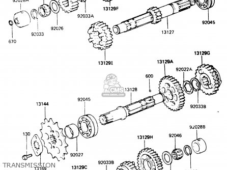 TRANSMISSION - ZR400B1 1984 EUROPE UK FR IT WG
