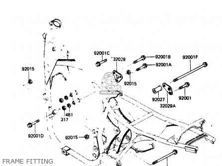 FRAME FITTING - ZR400B1 1984 EUROPE UK FR IT WG