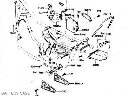 BATTERY CASE - ZR400B1 1984 EUROPE UK FR IT WG