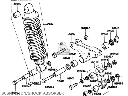 SUSPENSION/SHOCK ABSORBER - ZR400B1 1984 EUROPE UK FR IT WG