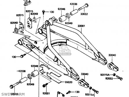 SWING ARM - ZR400B1 1984 EUROPE UK FR IT WG