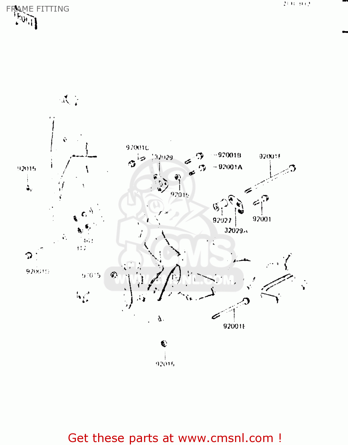 FRAME FITTING ZR550A1 1983 EUROPE UK FR IT NR SD WG