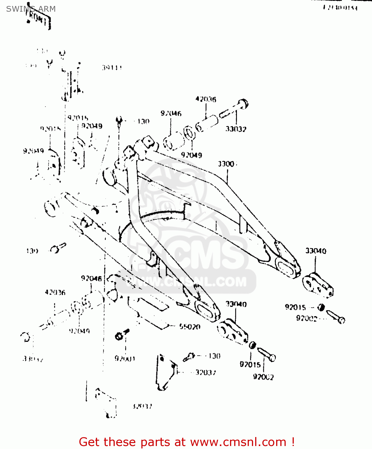 SWING ARM ZR550A1 1983 EUROPE UK FR IT NR SD WG