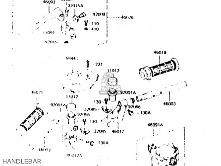 HANDLEBAR - ZR550A1 1983 EUROPE UK FR IT NR SD WG