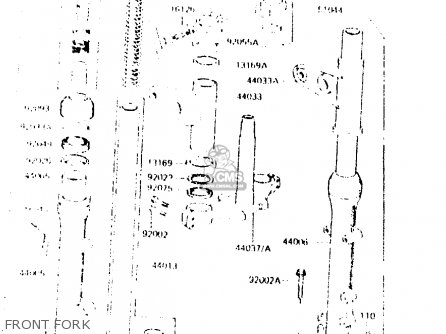 FRONT FORK - ZR550A1 1983 EUROPE UK FR IT NR SD WG