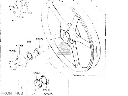 FRONT HUB - ZR550A1 1983 EUROPE UK FR IT NR SD WG
