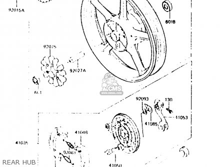 REAR HUB - ZR550A1 1983 EUROPE UK FR IT NR SD WG