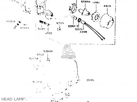 HEAD LAMP - ZR550A1 1983 EUROPE UK FR IT NR SD WG