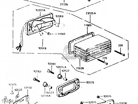 TAIL LAMP - ZR550A1 1983 EUROPE UK FR IT NR SD WG