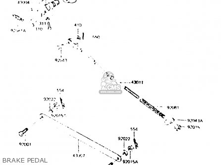 BRAKE PEDAL - ZR550A1 1983 EUROPE UK FR IT NR SD WG