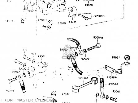 FRONT MASTER CYLINDER - ZR550A1 1983 EUROPE UK FR IT NR SD WG