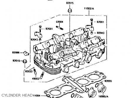 CYLINDER HEAD - ZR550A1 1983 EUROPE UK FR IT NR SD WG