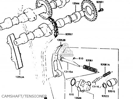 CAMSHAFT/TENSIONER - ZR550A1 1983 EUROPE UK FR IT NR SD WG