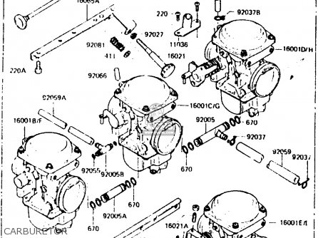CARBURETOR - ZR550A1 1983 EUROPE UK FR IT NR SD WG