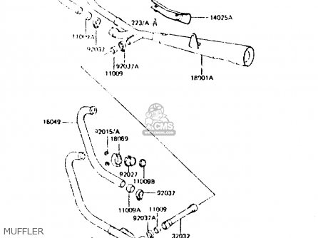 MUFFLER - ZR550A1 1983 EUROPE UK FR IT NR SD WG