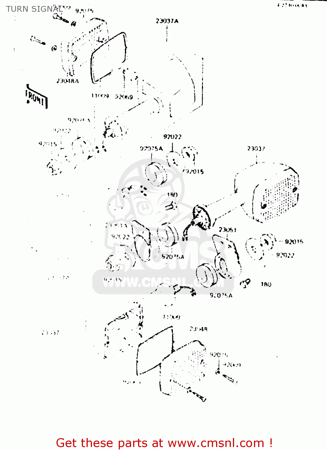 TURN SIGNAL ZR550A2 1984 EUROPE UK WG