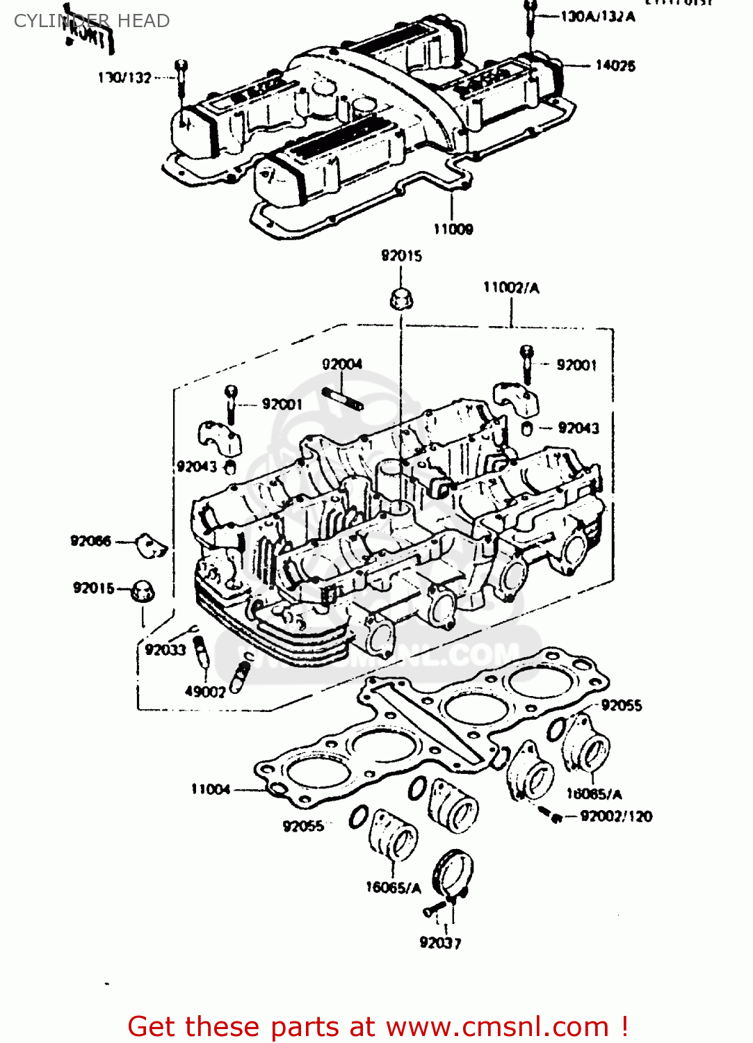 CYLINDER HEAD ZR550A2 1984 EUROPE UK WG