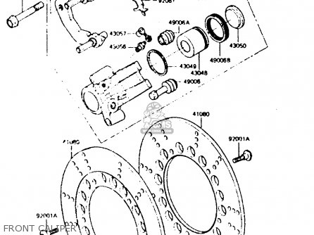FRONT CALIPER - ZR550A2 1984 EUROPE UK WG