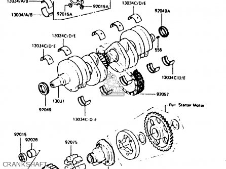 CRANKSHAFT - ZR550A2 1984 EUROPE UK WG
