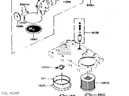 OIL PUMP - ZR550A2 1984 EUROPE UK WG