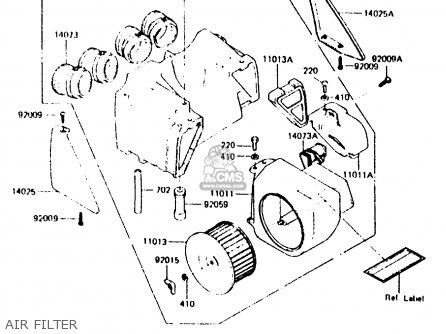 AIR FILTER - ZR550A2 1984 EUROPE UK WG