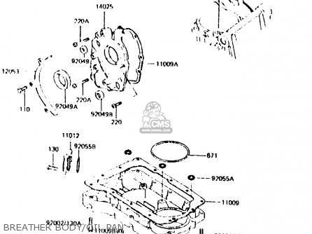 BREATHER BODY/OIL PAN - ZR550A2 1984 EUROPE UK WG