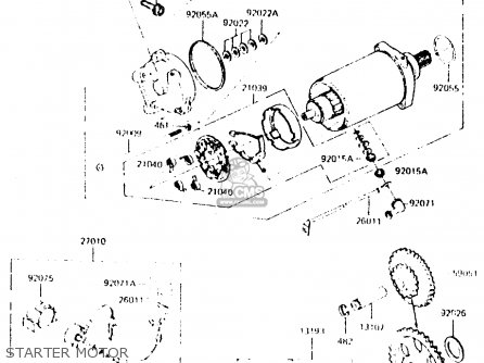 STARTER MOTOR - ZR550A2 1984 EUROPE UK WG
