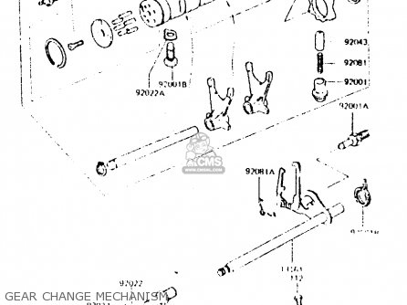 GEAR CHANGE MECHANISM - ZR550A2 1984 EUROPE UK WG