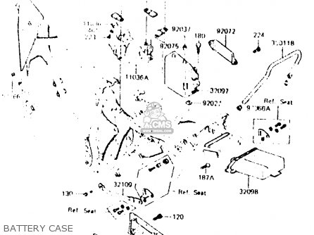 BATTERY CASE - ZR550A2 1984 EUROPE UK WG