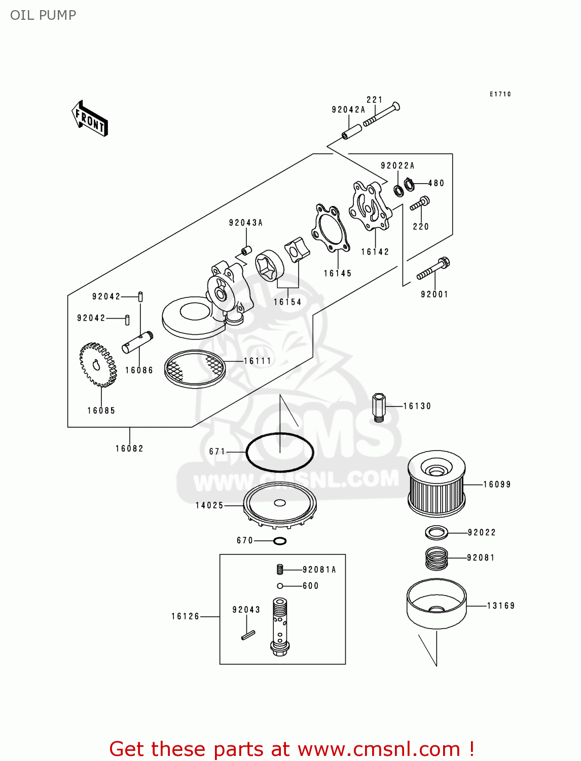OIL PUMP ZR550B1 1990 USA CALIFORNIA