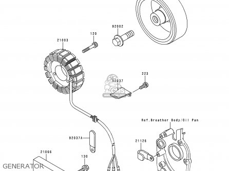 GENERATOR - ZR550B1 1990 USA CALIFORNIA