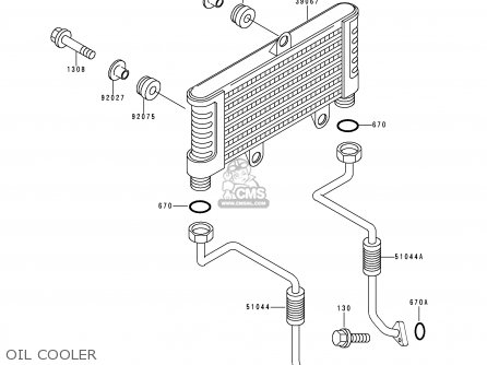 OIL COOLER - ZR550B1 1990 USA CALIFORNIA