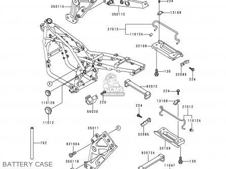 BATTERY CASE - ZR550B1 1990 USA CALIFORNIA