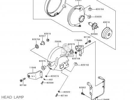 HEAD LAMP - ZR550B1 1990 USA CALIFORNIA