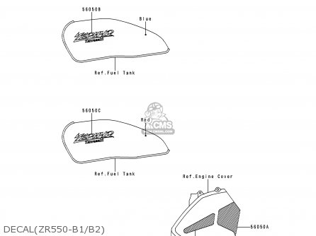 DECAL(ZR550-B1/B2) - ZR550B1 1990 USA CALIFORNIA