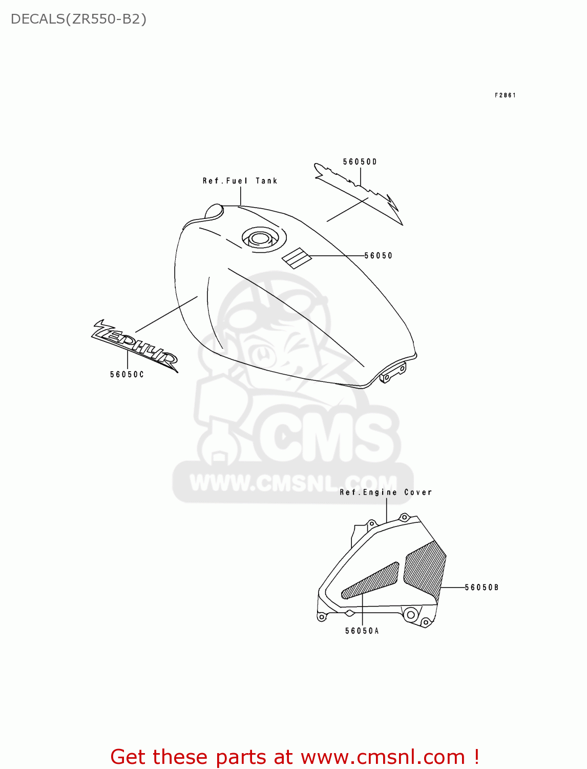 DECALS(ZR550-B2) ZR550B2 ZEPHYR 1991 EUROPE UK FG GR IT NR