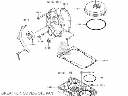 BREATHER COVER/OIL PAN - ZR550B2 ZEPHYR 1991 EUROPE UK FG GR IT NR