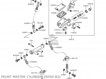 FRONT MASTER CYLINDER(ZR550-B2) - ZR550B2 ZEPHYR 1991 EUROPE UK FG GR IT NR