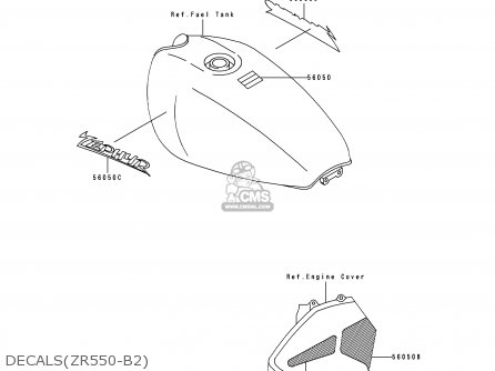 DECALS(ZR550-B2) - ZR550B2 ZEPHYR 1991 EUROPE UK FG GR IT NR