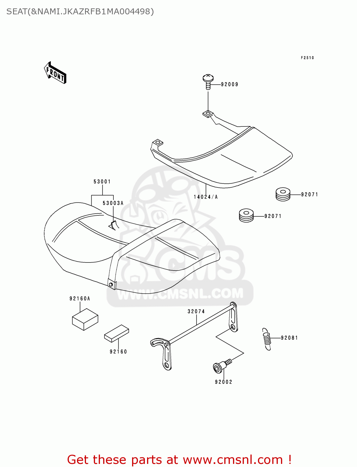 SEAT(&NAMI.JKAZRFB1MA004498) ZR550B2 ZEPHYR 1991 USA CALIFORNIA CANADA