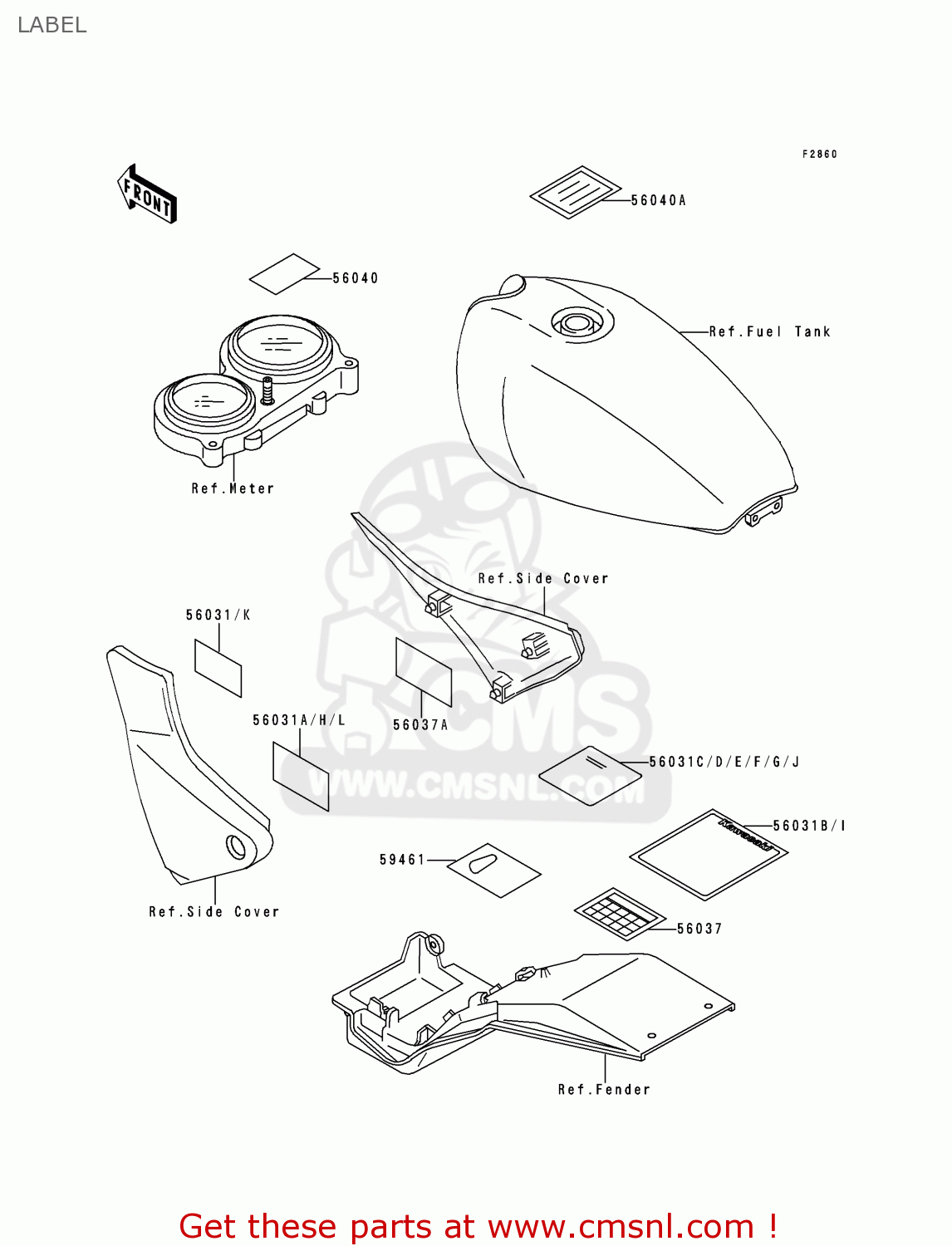 LABEL ZR550B2 ZEPHYR 1991 USA CALIFORNIA CANADA