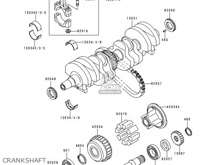CRANKSHAFT - ZR550B2 ZEPHYR 1991 USA CALIFORNIA CANADA