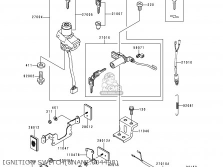 IGNITION SWITCH(&NAMI.004498) - ZR550B2 ZEPHYR 1991 USA CALIFORNIA CANADA